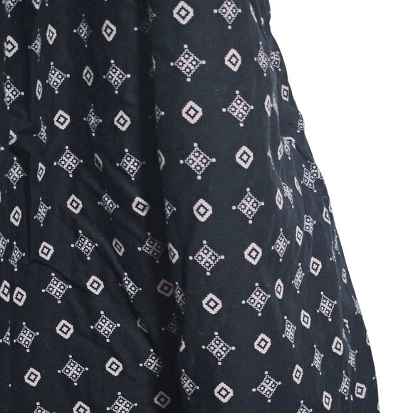 Gap Sleeveless Sundress Size XL Black White Geometric Print Side Zip Tie Straps - Picture 4 of 5